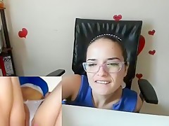 Office girl Masturbates and squirts all over her chair