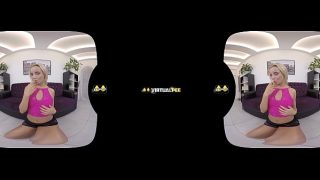 Victoria Pure covers her naked body in piss in vr porn movie