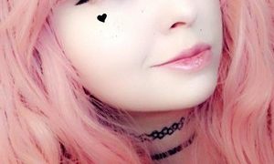 PrincessBluu naked before webcam in live video chat